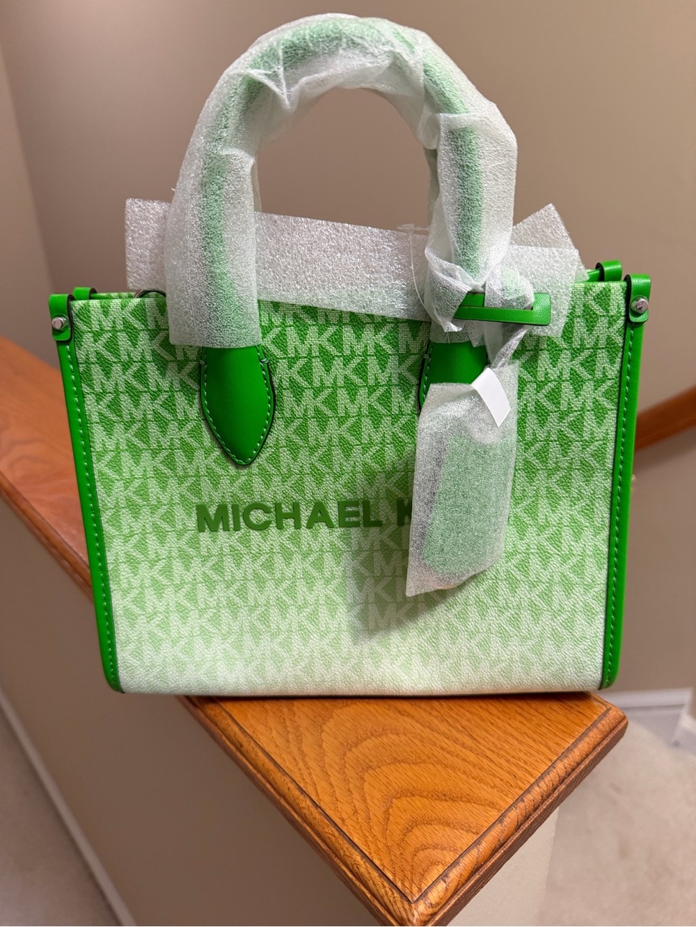 MICHAEL Michael Kors Green Gradient MK Tote
